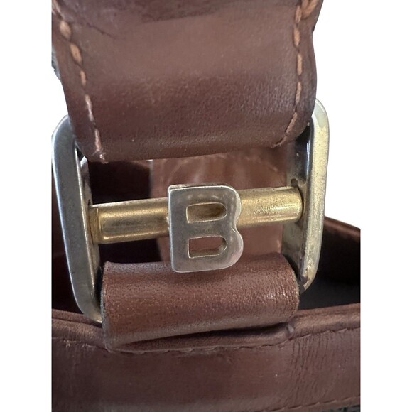 Bally Vintage Embossed B Canvas Tote with Leather Trim - Made in Italy - Picture 9 of 16